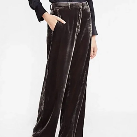 LOFT Pants - LOFT Brown Velvet Wide Leg Pants Trousers 6